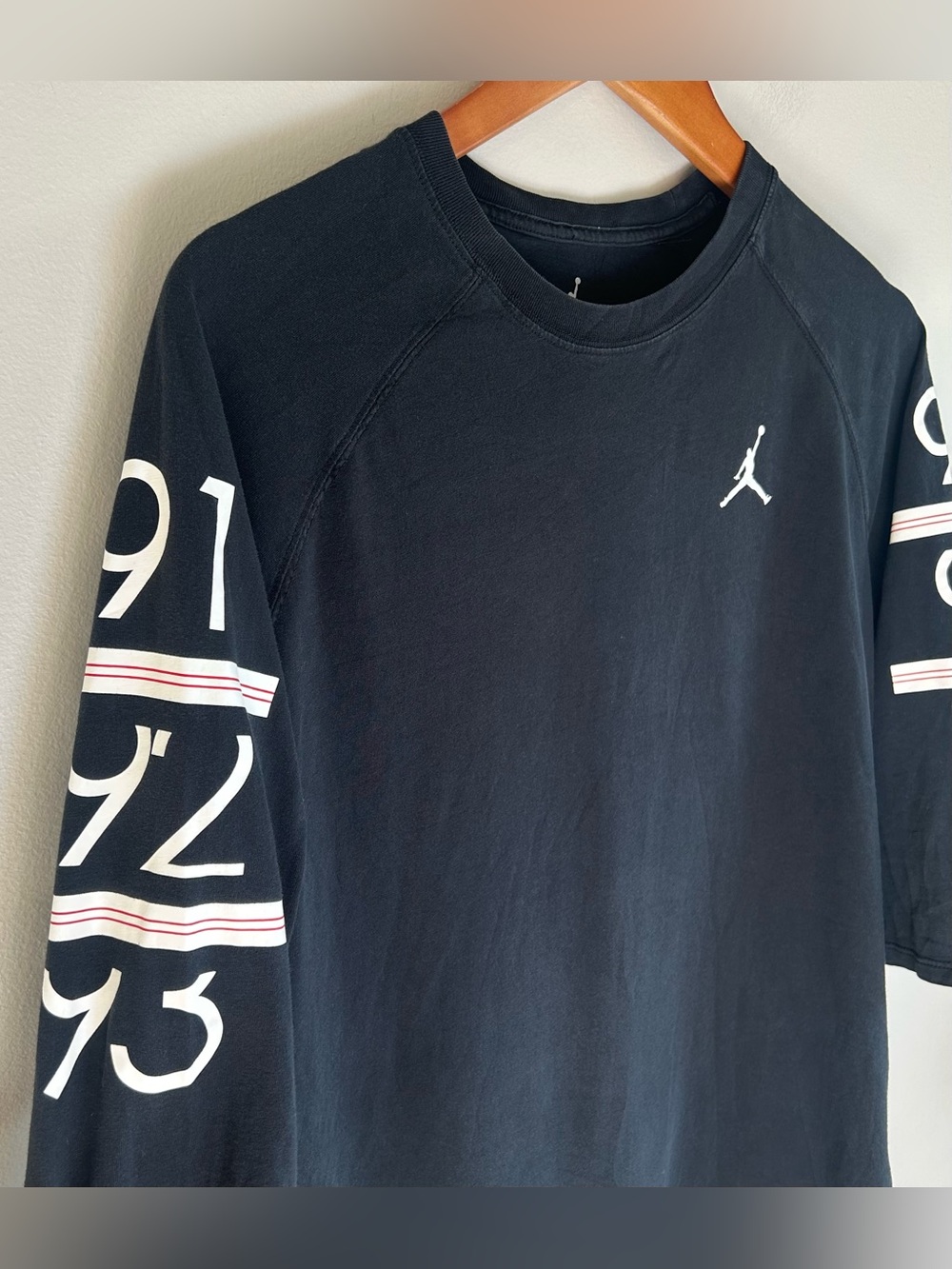 Jordan Mens T-Shirt 6 Time Champion 3/4 Raglan Sleeve Sorry For Your Losses RARE